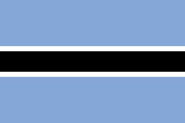 Obraz premium Flag of Botswana, Vector illustration
