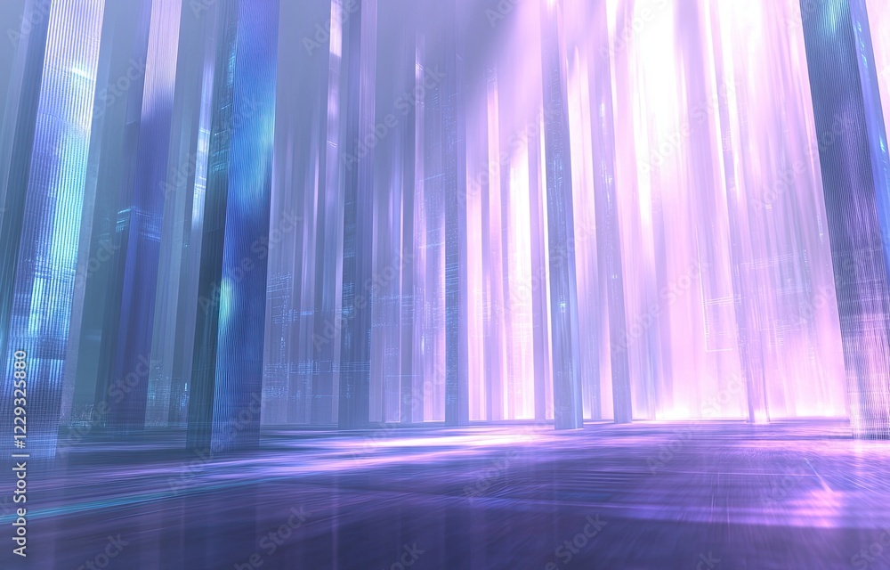 Poster data center servers link to storage systems for 3d rendering
