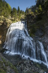 Fototapeta premium Waterfall in the Wasserlochklamm, Salza, Palfau, Wildalpen, Styria, Austria, Europe