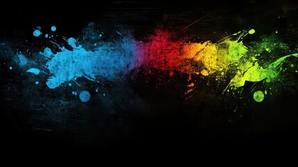 Fototapeta premium Dark Textured Background with Sporadic Patches of Vibrant Color Contrast
