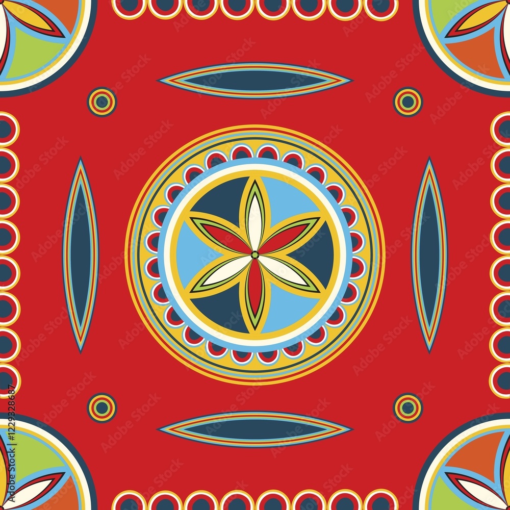 Poster najdi style vector seamless pattern