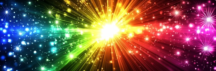 A euphoric background with sparkling lights and bokeh, perfect for festive events or celebration designs.