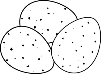 Bird egg outline.
Speckled bird egg coloring page.
Transparent Background.