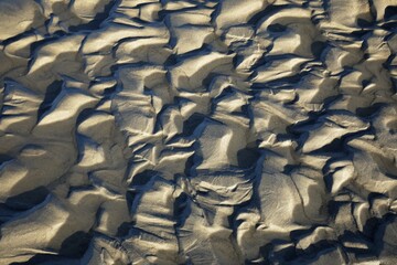 Ripples in the sand in the mudflats at low tide, North Sea coast, Schleswig-Holstein, Germany, Europe