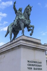 Obraz premium Equestrian statue of Maximilian I, Elector of Bavaria, 1573-1651, Munich, Bavaria, Germany, Europe