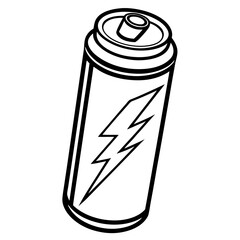 Stylized Energy Can Outline Illustration