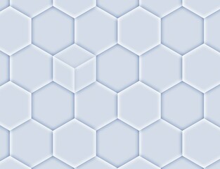 Fototapeta premium Cubes, hexagonal structure, 3D illustration