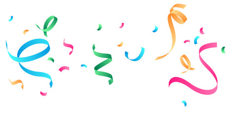 confetti background Stunning colors that zigzag down for the celebration. Festive decoration vector illustration