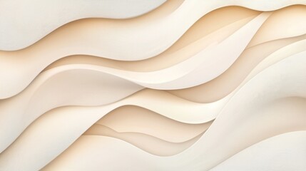 Obraz premium Abstract Beige Waves: A Serene Digital Artwork