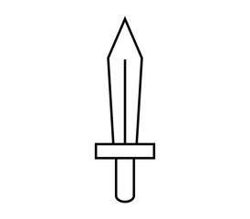 Fototapeta premium Sword icon illustrated in vector on white background