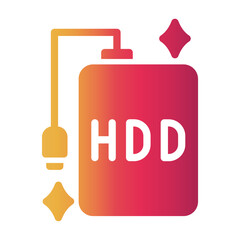 Obraz premium external hard drive Gradient icon
