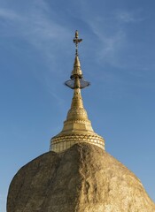 Fototapeta premium Kyaiktiyo Pagoda, Golden Rock Pagoda on Mt. Kyaiktiyo, Burma, Myanmar, Asia
