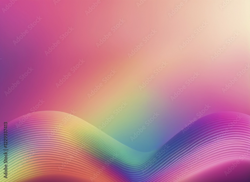 Poster vibrant abstract gradient with a wave pattern and bright colors, ai generated