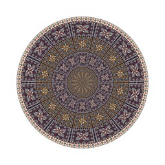 Circular pattern in traditional Palestinian style, vector design element