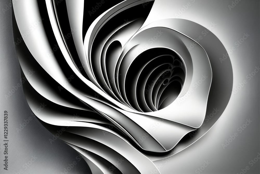 Poster exploring depth in topaz abstract art with swirling patterns