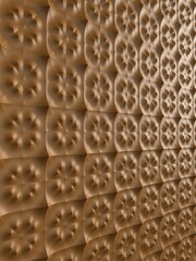 Brown 3d effect glossy leather textured background pattern