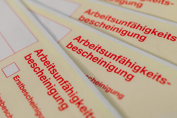 Obraz premium Krankenschein in Deutschland