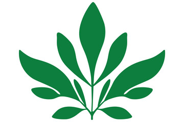 Isolated green leaf Label in minimalist style. Eco icon. Symbol for eco-friendly brands, organic products, nature-related designs