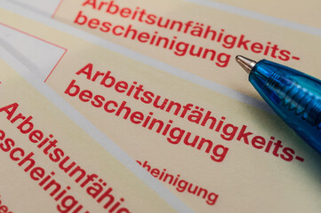 Obraz premium Krankenschein in Deutschland