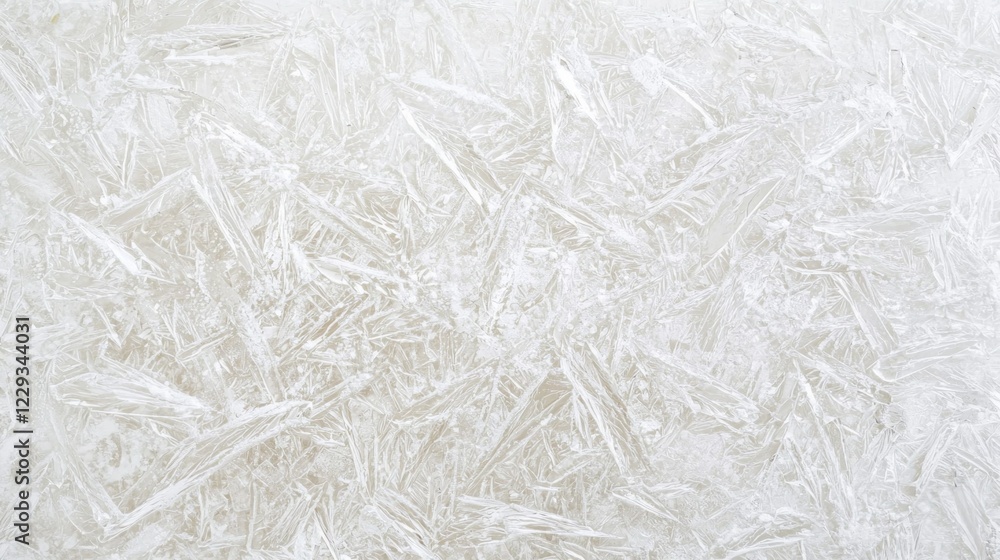 Poster delicate frost crystals form intricate patterns on a surface during a serene winter morning, reflect