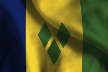  Ruffled Fabric Flag Saint