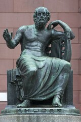 Sculpture of Homer outside the Albert Ludwig University of Freiburg, Freiburg, Baden-Württemberg,...