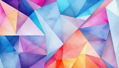 Abstract polygonal shapes with a colorful and vibrant design.