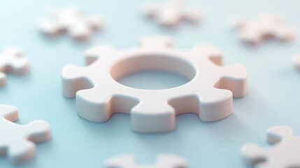 Teamwork Puzzle Piece Group of puzzle pieces forming a circle, symbolizing unity and interconnectedness