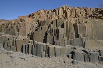 Basalt columns, Twyfelfontein, Kunene region, Namibia, Africa