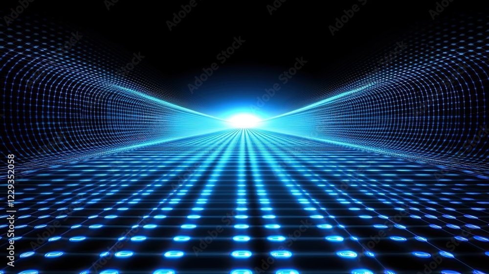 Poster 3d rendering of network points and lines. abstract tech background. data transfer