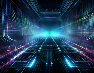 Fototapeta premium テクノロジー 光 デザイン 背景