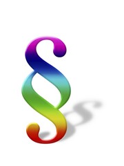 Paragraph symbol casting a shadow, graphic