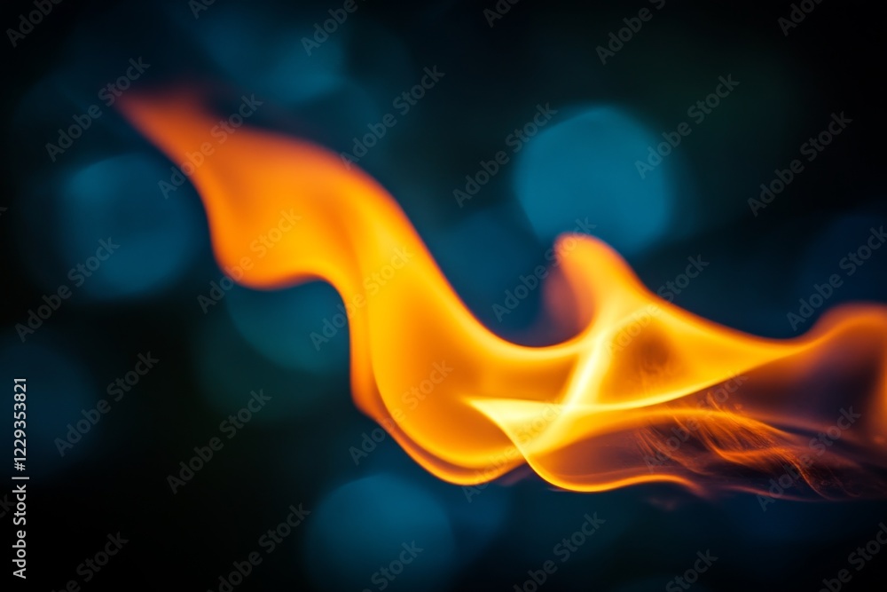 Poster bright orange flame dances against a dark background creating a mesmerizing visual display at twilig