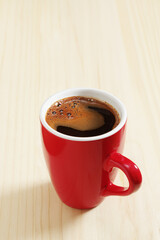 Coffee in red cup