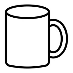 Mug Vector Line Icon Design