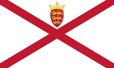 Flag of Jersey, Vector illustration