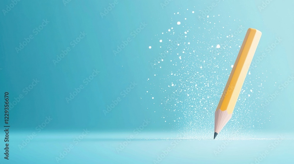 Poster Edit Pencil Icon Animated pencil icon appearing when hovering over a website element, modern web design with interactive elements, symbolizes the ability to edit content