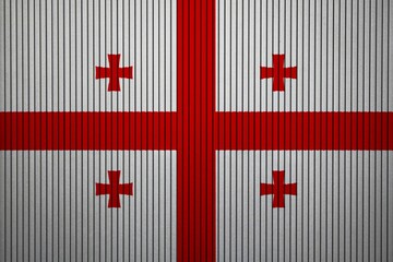 Obraz premium Georgia Flag painted on the cracked grunge concrete wall