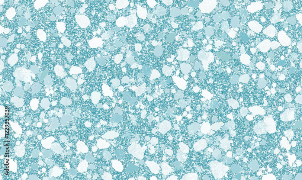 Poster aqua terrazzo texture: an abstract seamless pattern featuring a captivating blend of light and dark 