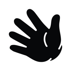 Waving Icon. Hand Showing High Fives Icon. Hand Showing Five Fingers. Hands with Open Palms.