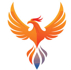 Obraz premium Stylized Phoenix Logo Vector for Dynamic Companies, Motivational Branding, and Artistic Business Identity