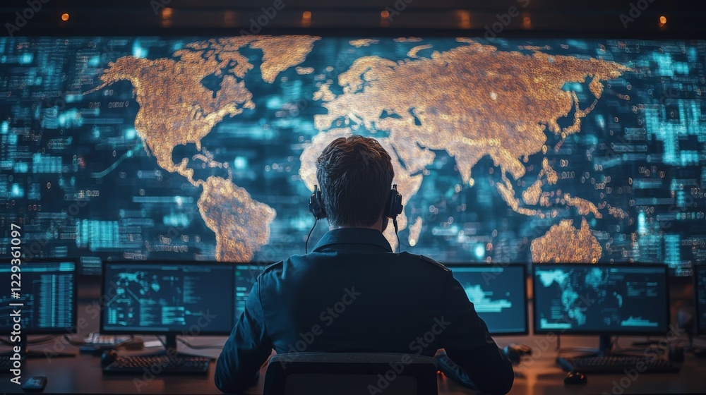 Aufkleber global data monitoring and analysis in real-time