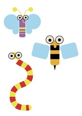 Little funny colored bugs