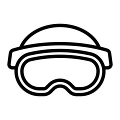 Obraz premium Vr Glasses Vector Line Icon Design