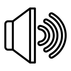Sound Vector Line Icon Design