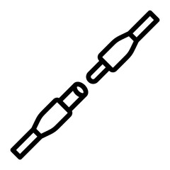Connector Vector Line Icon Design