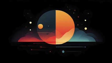 Minimalist illustration showcasing symbols of peace and harmony, AI generated