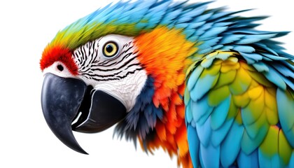 Obraz premium Vibrant Macaw Parrot Portrait Stunning Colorful Feathers