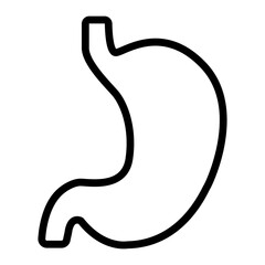 Stomach Vector Line Icon Design