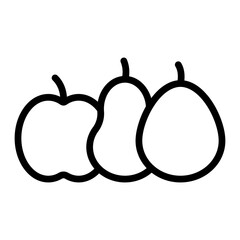 Fruits Vector Line Icon Design